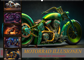 Motorrad illusionen (Wandkalender 2024 DIN A2 quer), CALVENDO Monatskalender von Meutzner,  Dirk