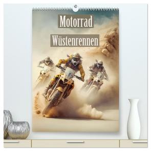 Motorrad Wüstenrennen (hochwertiger Premium Wandkalender 2024 DIN A2 hoch), Kunstdruck in Hochglanz von Brunner-Klaus,  Liselotte