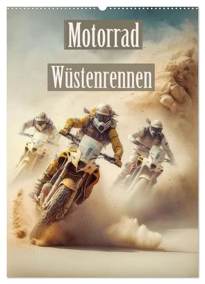 Motorrad Wüstenrennen (Wandkalender 2024 DIN A2 hoch), CALVENDO Monatskalender von Brunner-Klaus,  Liselotte