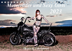 Motorräder und Sexy Girls (Tischkalender 2023 DIN A5 quer) von Talmon,  Udo