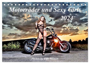 Motorräder und Sexy Girls (Tischkalender 2024 DIN A5 quer), CALVENDO Monatskalender von Talmon,  Udo