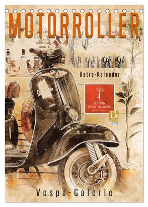 Motorroller – Vespa Galerie (Tischkalender 2024 DIN A5 hoch), CALVENDO Monatskalender von Roder,  Peter