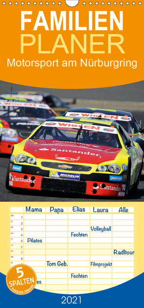 Motorsport am Nürburgring – Familienplaner hoch (Wandkalender 2021 , 21 cm x 45 cm, hoch) von Wilczek,  Dieter-M.