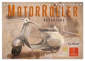 Mototrroller – Vesparade (Tischkalender 2024 DIN A5 quer), CALVENDO Monatskalender von Roder,  Peter