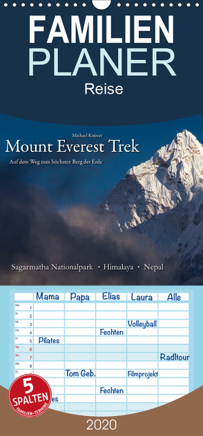 Mount Everest Trek – Familienplaner hoch (Wandkalender 2020 , 21 cm x 45 cm, hoch) von Knüver,  Michael