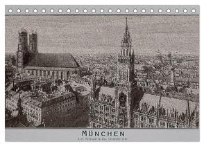 München, alte Postkarten neu interpretiert. (Tischkalender 2024 DIN A5 quer), CALVENDO Monatskalender von Renken,  Erwin