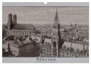 München, alte Postkarten neu interpretiert. (Wandkalender 2024 DIN A3 quer), CALVENDO Monatskalender von Renken,  Erwin