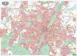 München, Stadtplan 1:22.500, Poster, Plano in Rolle von Freytag-Berndt und Artaria KG