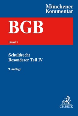 Münchener Kommentar zum Bürgerlichen Gesetzbuch Bd. 7: Schuldrecht -Besonderer Teil IV §§ 705-853, Partnerschaftsgesellschaftsgesetz, Produkthaftungsgesetz von Habersack,  Mathias, Raude,  Karin, Schäfer,  Carsten, Schmidt,  Karsten, Schwab,  Martin, Shirvani,  Foroud, Wagner,  Gerhard