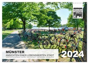 MÜNSTER :: Ansichten einer lebenswerten Stadt (Wandkalender 2024 DIN A3 quer), CALVENDO Monatskalender von Kubisch,  Chris