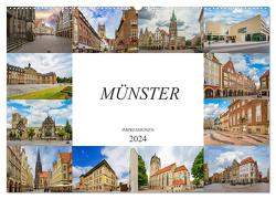 Münster Impressionen (Wandkalender 2024 DIN A2 quer), CALVENDO Monatskalender von Meutzner,  Dirk