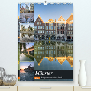 Münster – Spiegelwelten einer Stadt (Premium, hochwertiger DIN A2 Wandkalender 2023, Kunstdruck in Hochglanz) von Herzog,  Gregor