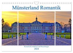 Münsterland Romantik – Romantische Schlösser und Wasserburgen (Wandkalender 2024 DIN A4 quer), CALVENDO Monatskalender von Michalzik,  Paul