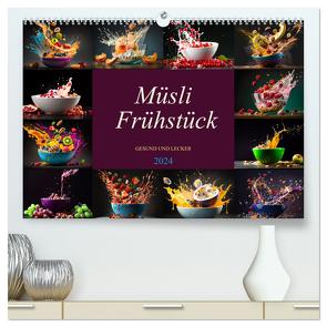 Müsli Frühstück (hochwertiger Premium Wandkalender 2024 DIN A2 quer), Kunstdruck in Hochglanz von Meutzner,  Dirk