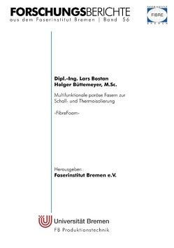 Multifunktionale poröse Fasern zur Schall- und Thermoisolierung von Bostan,  Lars, Büttemeyer,  Holger