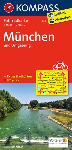 KOMPASS Fahrradkarte 3119 München und Umgebung 1:70.000 von KOMPASS-Karten GmbH