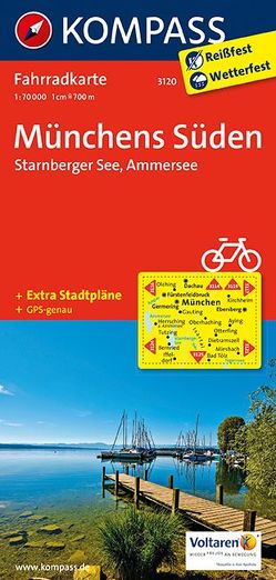 KOMPASS Fahrradkarte Münchens Süden – Starnberger See – Ammersee von KOMPASS-Karten GmbH