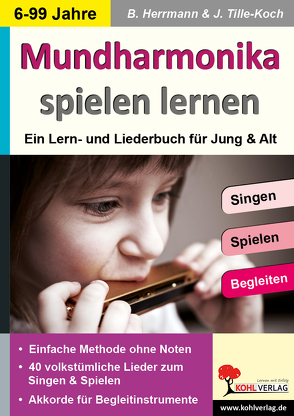 Mundharmonika spielen lernen von Herrmann,  Bärbel, Tille-Koch,  Jürgen