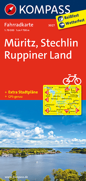KOMPASS Fahrradkarte 3027 Müritz, Stechlin, Ruppiner Land 1:70.000 von KOMPASS-Karten GmbH