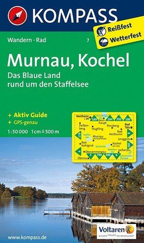 KOMPASS Wanderkarte Murnau – Kochel – Das blaue Land rund um den Staffelsee von KOMPASS-Karten GmbH