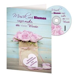 Grußkarte »Musik & Blumen sagen mehr als viele Worte«