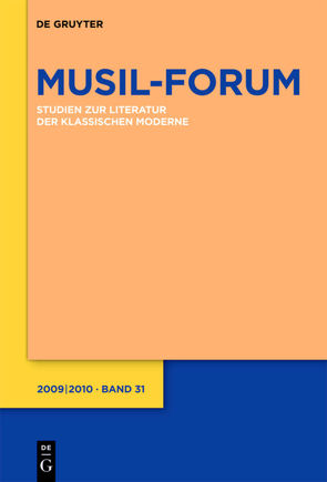 Musil-Forum / 2009/2010 von Wolf,  Norbert Christian, Zeller,  Rosmarie