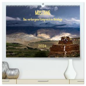 MUSTANG – das verborgene Königreich im Himalaya (hochwertiger Premium Wandkalender 2024 DIN A2 quer), Kunstdruck in Hochglanz von Koenig,  Jens