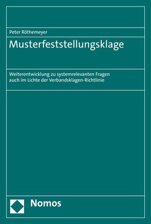 Musterfeststellungsklage von Röthemeyer,  Peter