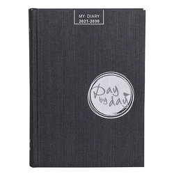 MY DIARY 2021-2030 „Day by Day“ graphite-black von Wiermer,  Hubert