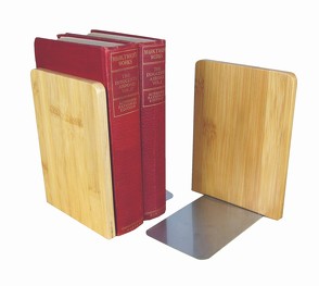 MyLibrary Buchstützen Bookends aus Holz – 2-teiliges Set