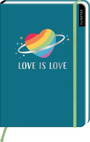 myNOTES Notizbuch A5: Love is Love