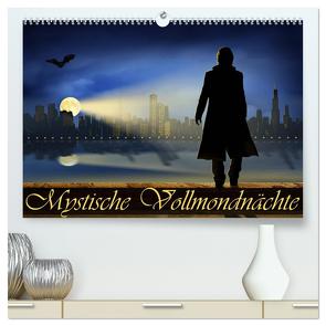 Mystische Vollmondnächte (hochwertiger Premium Wandkalender 2024 DIN A2 quer), Kunstdruck in Hochglanz von Jüngling alias Mausopardia,  Monika