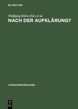 Nach der Aufklärung? von Klein,  Wolfgang, Naumann-Beyer,  Waltraud