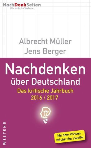 Nachdenken über Deutschland von Berger,  Jens, Müller,  Albrecht