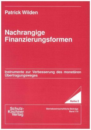 Nachrangige Finanzierungsformen von Wilden,  Patrick
