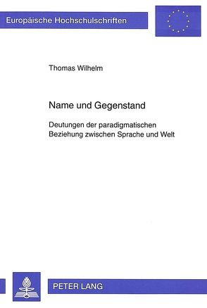 Name und Gegenstand von Wilhelm,  Thomas