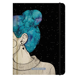 Nari Notizbuch A5 „Blue Starry Sky“ (punktiert, farbig) von art,  dinasaurus. Nari Notizbuch A5 „Blue Starry Sky“ (punktiert, farbig) von art,  dinasaurus.