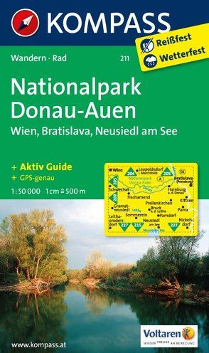 KOMPASS Wanderkarte Nationalpark Donau-Auen – Wien – Bratislava – Neusiedl am See von KOMPASS-Karten GmbH