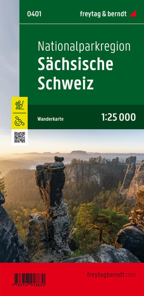 Nationalparkregion Sächsische Schweiz, Wanderkarte 1:25.000, mit Infoguide, freytag & berndt, WKD 2401