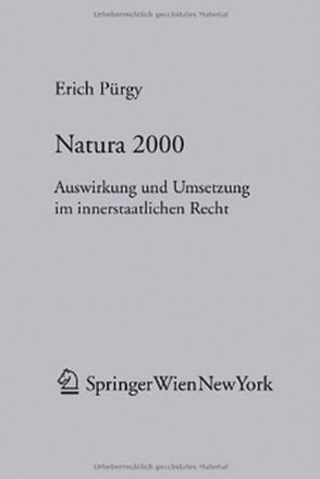 Natura 2000 von Pürgy,  Erich