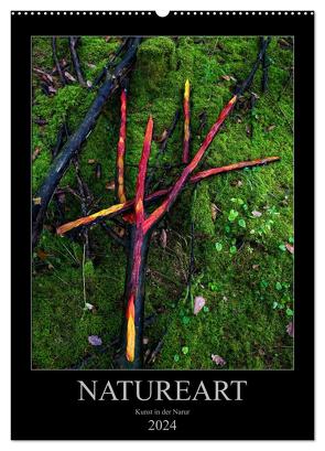 NATUREART – KUNST IN DER NATUR (Wandkalender 2024 DIN A2 hoch), CALVENDO Monatskalender von Bundrück,  Peter