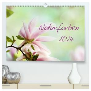 Naturfarben (hochwertiger Premium Wandkalender 2024 DIN A2 quer), Kunstdruck in Hochglanz von Schwarz,  Nailia