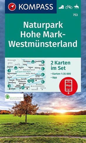 KOMPASS Wanderkarte Naturpark Hohe Mark-Westmünsterland von KOMPASS-Karten GmbH