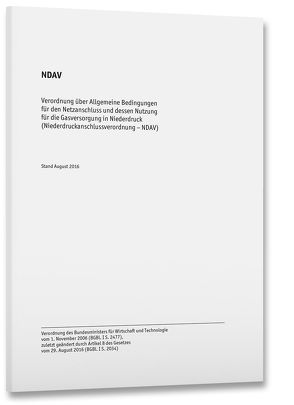 NDAV Gas – Niederdruckanschlussverordnung