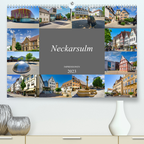 Neckarsulm Impressionen (Premium, hochwertiger DIN A2 Wandkalender 2023, Kunstdruck in Hochglanz) von Meutzner,  Dirk