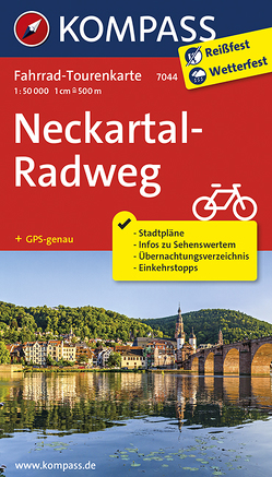 Fahrrad-Tourenkarte Neckartal-Radweg von KOMPASS-Karten GmbH