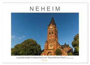 Neheim Leuchtenstadt mit „Sauerländer Dom“ (Wandkalender 2024 DIN A2 quer), CALVENDO Monatskalender von Lieder,  Britta