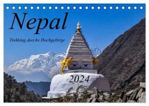 Nepal- Trekking durchs Hochgebirge (Tischkalender 2024 DIN A5 quer), CALVENDO Monatskalender von Weigelt,  Holger