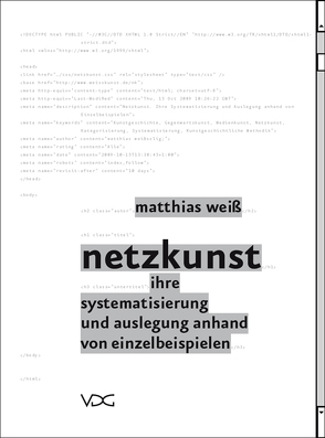 Netzkunst von Weiß,  Matthias