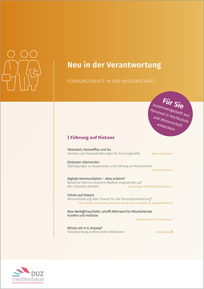 Neu in der Verantwortung von Boos,  Margarete, Bülow,  Manuela, Ewen,  Elisabeth, Hötker,  Felix, Koos,  Heike, Kubicek,  Bettina, Kugler,  Sonja, Kuzelka,  Lea, Leipold,  Jana, Stockkamp,  Mariella, Wodzicki,  Katrin, Zirkler,  Michael